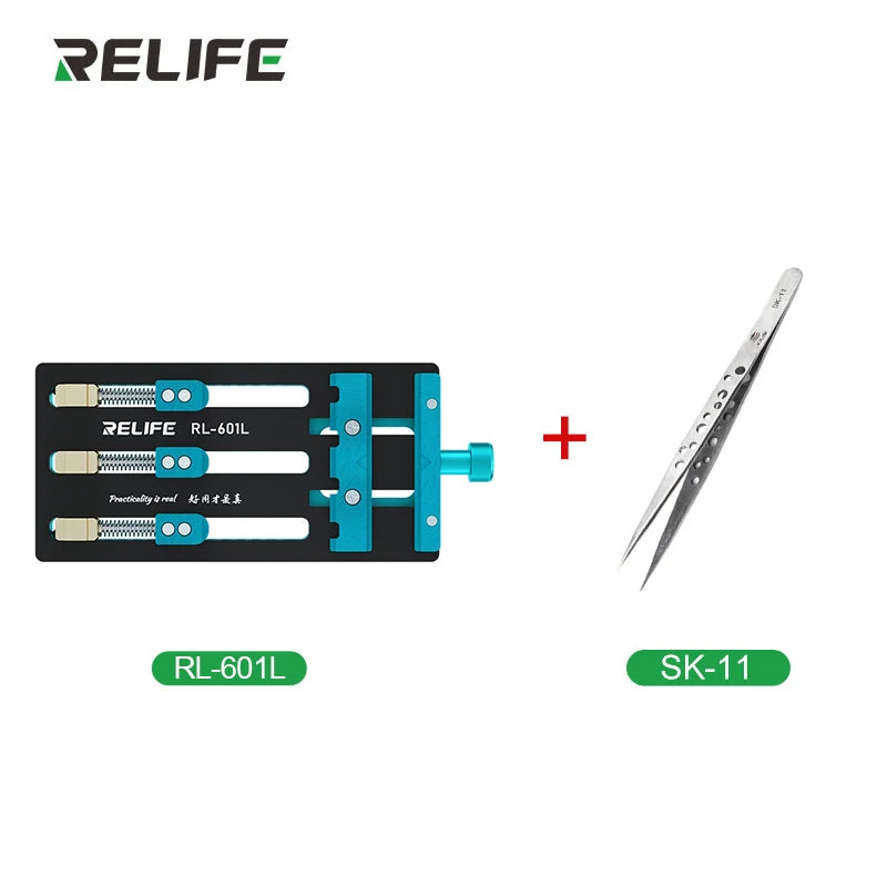 RELIFE RL-601L Universal Double-slot Motherboard Fixture Phone IC Chip BGA Chip PCB Motherboard Jig Board Holder Repair Tools