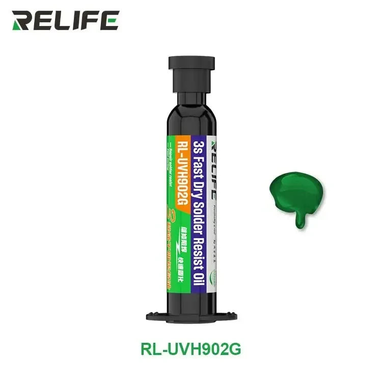 RELIFE RL-UVH902 3 Seconds Quick Drying Oil for Mobile Phone Motherboard BGA PCB Flying Line UV Repair Quick Curing Oil Tool