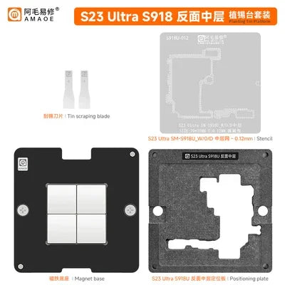 Motherboard Middle Layer Reball Stencil Station for Samsung S22 S908U S21 S23 S24 Ultra S928U G998U G991U S25 S20 /G988U G988B