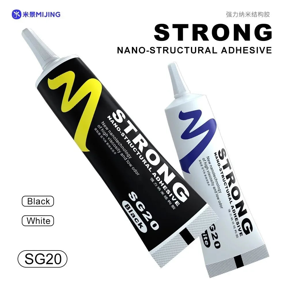 Mijing SG20 50ML Strong Nano Structural Adhesive Soft Multi Purpose Glue For Mobile Phones Touch Screen Back Cover Bonding Tools