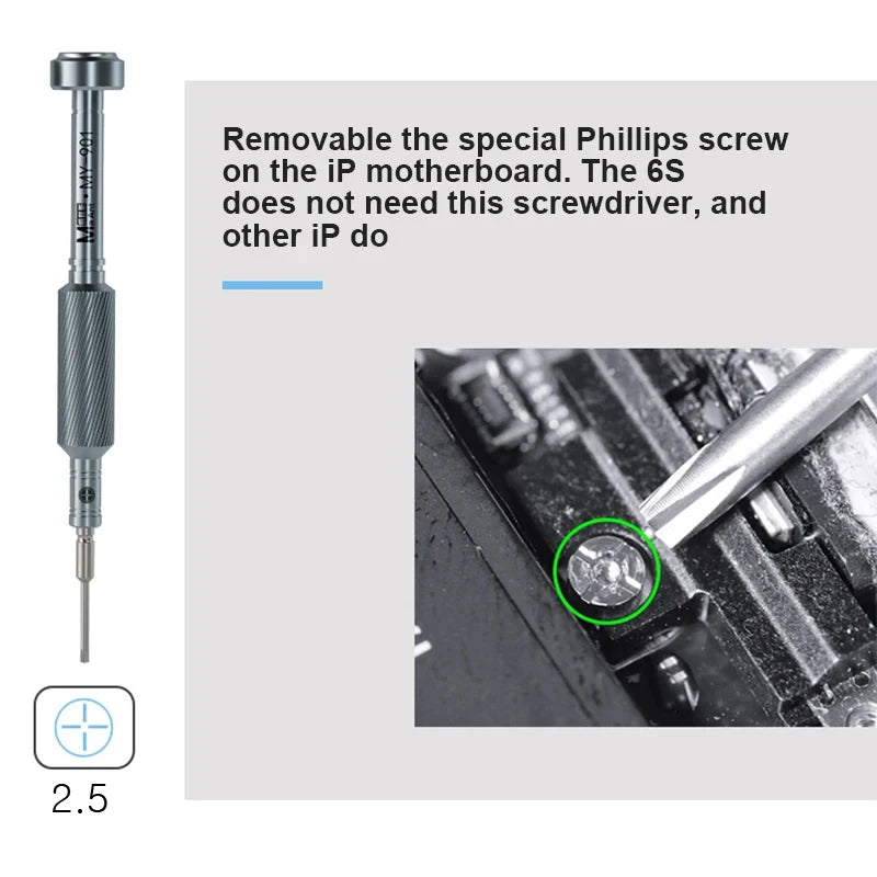 Magnetic Precision Screwdriver 1.5 1.2 Phillips 0.8 Pentagon 0.6 Y-Type Cross 2.5 T2 HEX For IPhone phone Computer  Repair Tools