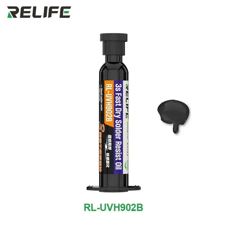 RELIFE RL-UVH902 3 Seconds Quick Drying Oil for Mobile Phone Motherboard BGA PCB Flying Line UV Repair Quick Curing Oil Tool