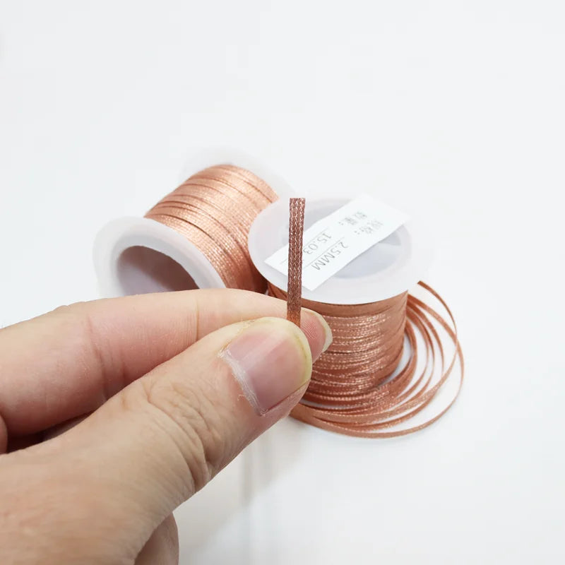 15/8M Copper Welding Desoldering Wire Braid Soldering Mesh Welding Low Residue No-Clean Solder WickTin Remover Tool Flux BGA PCB