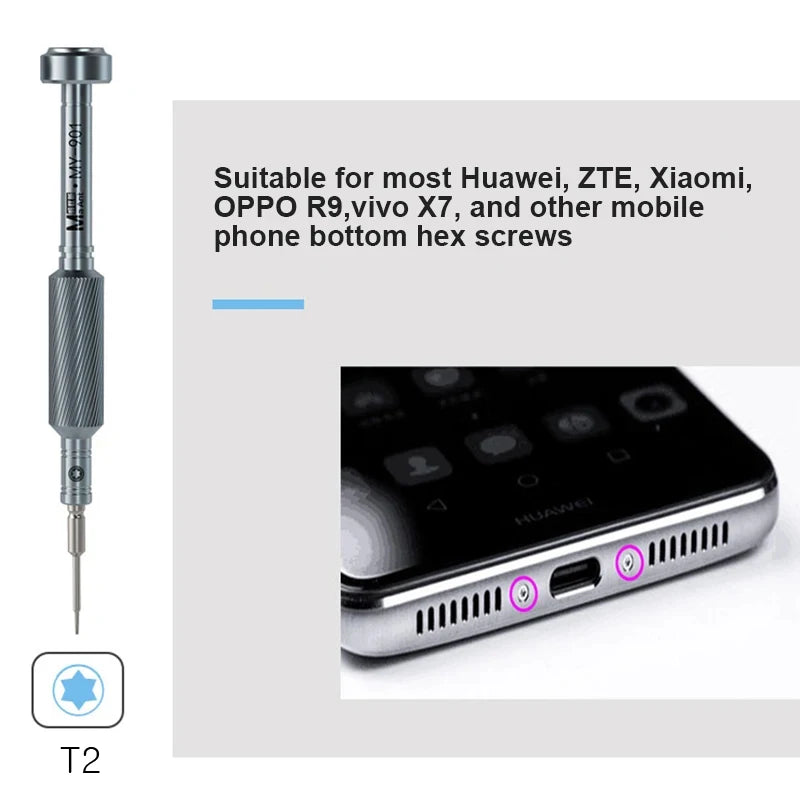 Magnetic Precision Screwdriver 1.5 1.2 Phillips 0.8 Pentagon 0.6 Y-Type Cross 2.5 T2 HEX For IPhone phone Computer  Repair Tools