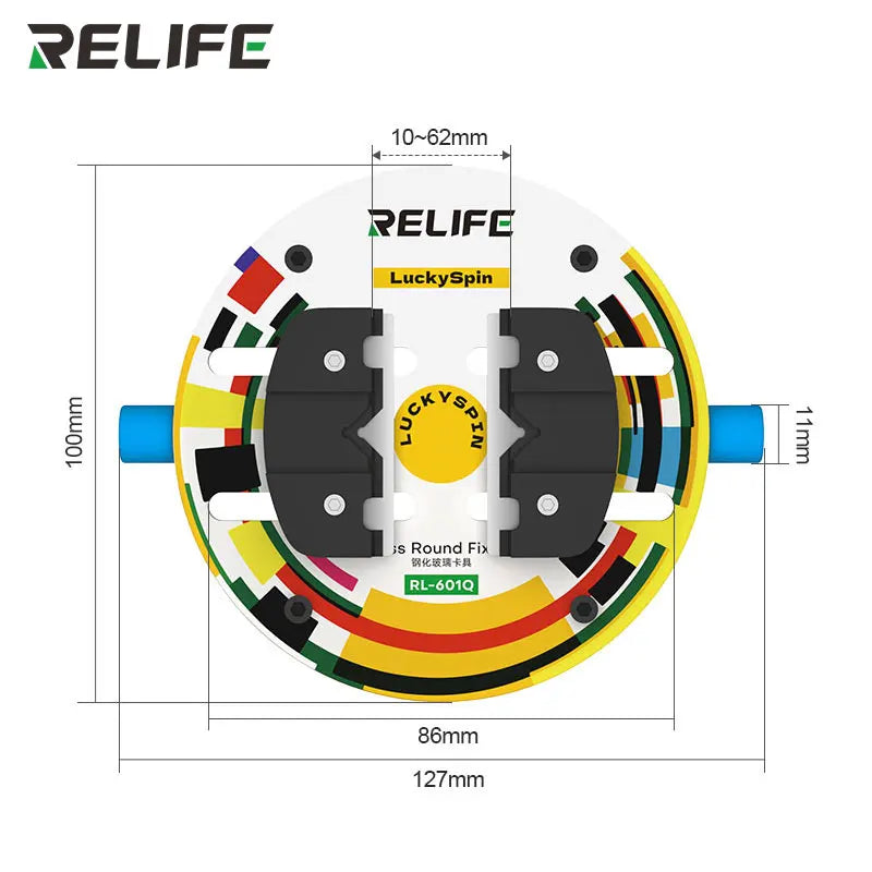 RELIFE RL-601Q Tempered Glass IC Clamp Fixture for Motherboard CPU Chip Repair - Heat Resistant BGA Holder Tool