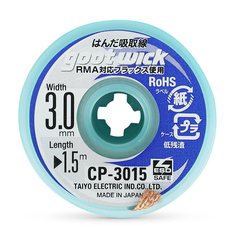 100% Original GOOT Solder Wick No-clean Tin Suction Line Tin Suction Tape Clean Tin Desoldering Wicks Soldering Paste