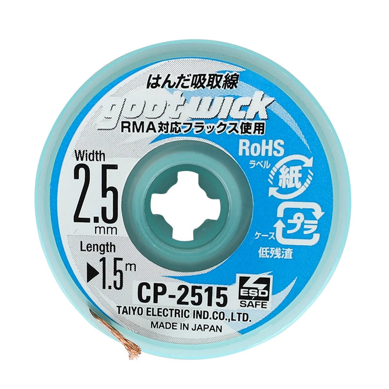 100% Original GOOT Solder Wick No-clean Tin Suction Line Tin Suction Tape Clean Tin Desoldering Wicks Soldering Paste