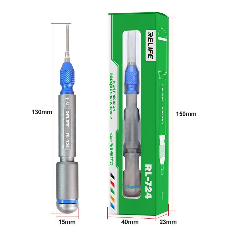 RELIFE RL-724 Screwdriver For Repair Mobile Cell Phone High Precision Torque Screwdriver Set Mini Screwdrivers Disassembly Tool