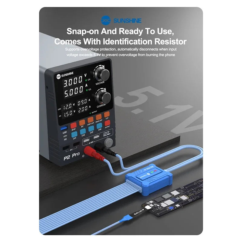 SUNSHINE SS-905 SE IP Mobile Phone Series Power Cable Support Phone 6G-16PM Flexible FPC Cable Phone Repair Power Test Cable