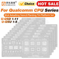 AMAOE Qualcomm Universal Multi-Function BGA Reballing Stencil for U-QSD/U-QSU/Comprehensive Net /CPU 0.12mm Planting Tin Mesh