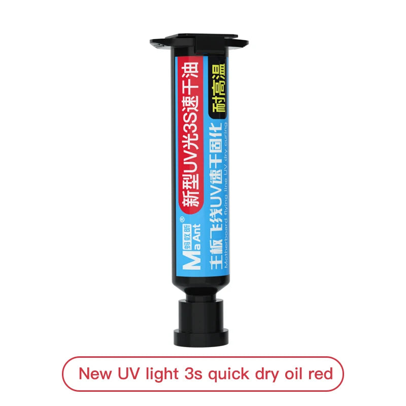 MaAnt New UV Light 3s Quick Drying Oil High Temperature Resistance 3s Quick Dry Apply To  Fixed Tail Plug  Welding Resistance