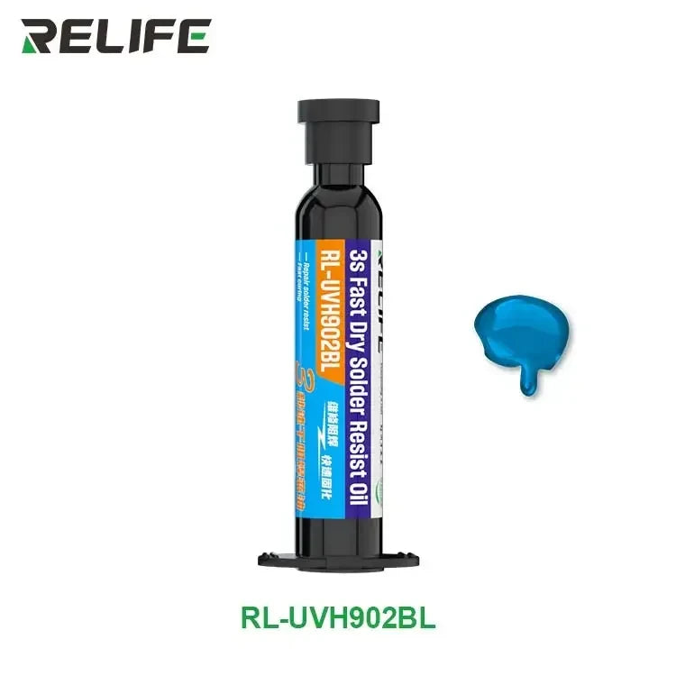 RELIFE RL-UVH902 3 Seconds Quick Drying Oil for Mobile Phone Motherboard BGA PCB Flying Line UV Repair Quick Curing Oil Tool