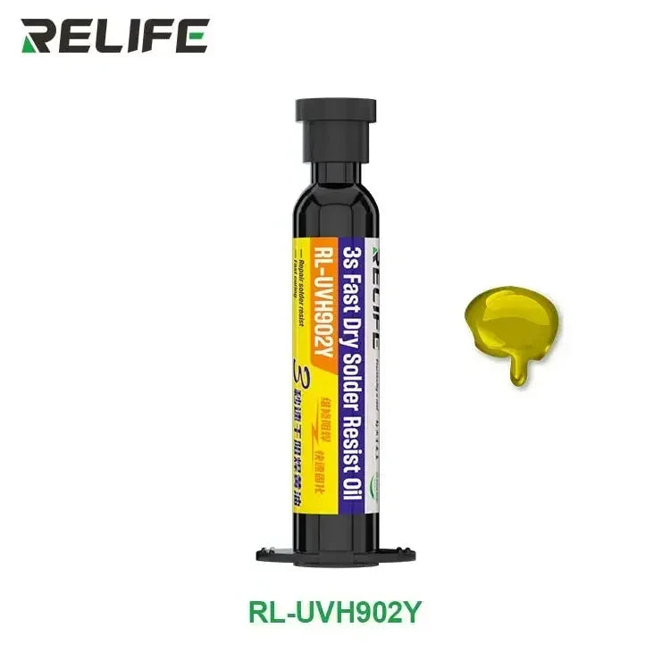 RELIFE RL-UVH902 3 Seconds Quick Drying Oil for Mobile Phone Motherboard BGA PCB Flying Line UV Repair Quick Curing Oil Tool