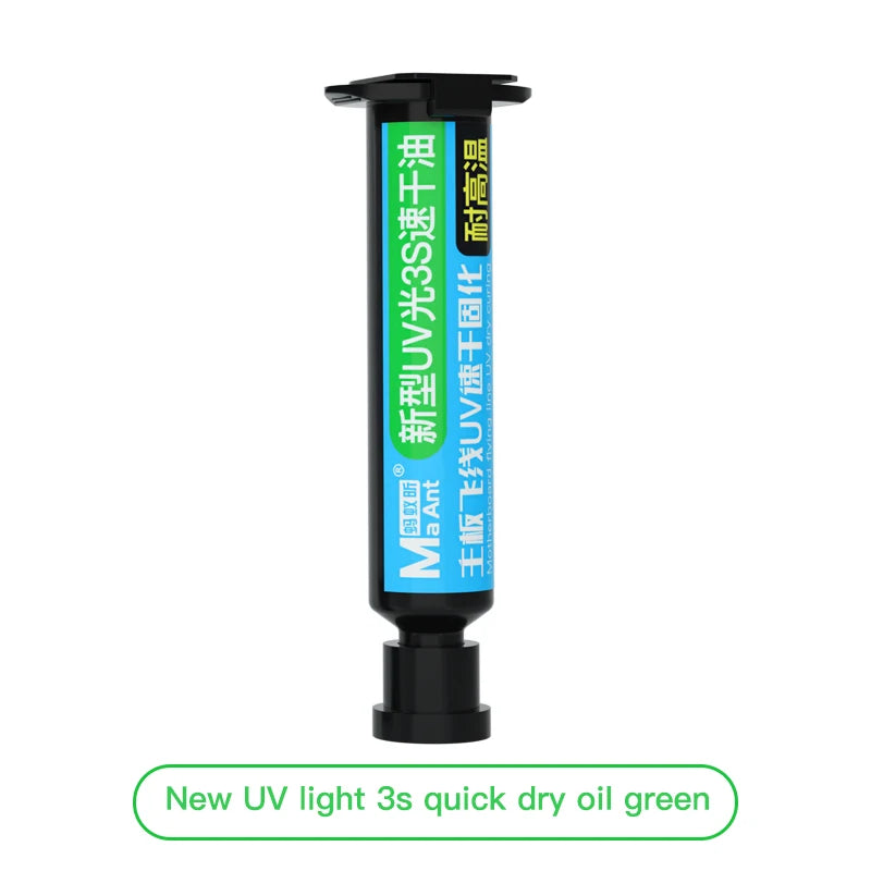 MaAnt New UV Light 3s Quick Drying Oil High Temperature Resistance 3s Quick Dry Apply To  Fixed Tail Plug  Welding Resistance