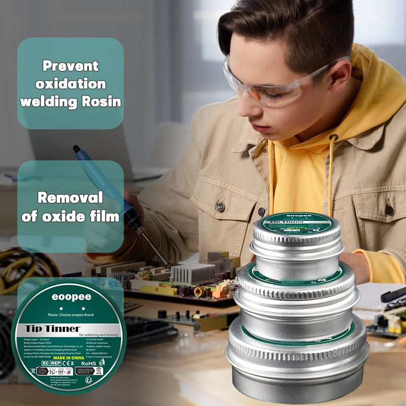 1/2pcs Soldering Iron Tip Refresher Solder Oxidation Cleaning Paste Refresher High Efficiency Fast Soldering Tip Repair Cream