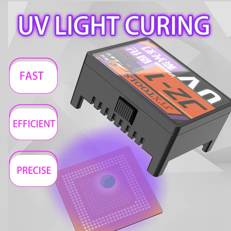 UV Curing Lamp Wireless Type-C Rechargeable for Screen Repair UV Adhesive Fast Drying Phone Screen Glue Curing Tool
