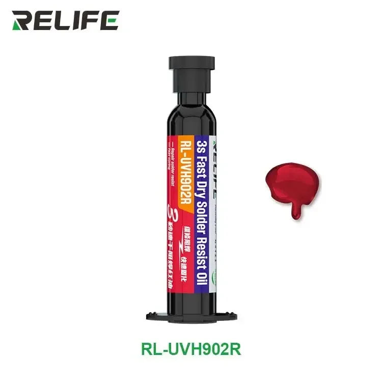RELIFE RL-UVH902 3 Seconds Quick Drying Oil for Mobile Phone Motherboard BGA PCB Flying Line UV Repair Quick Curing Oil Tool