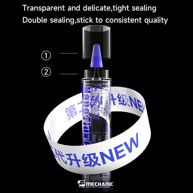 MECHANIC M35 Lead-Free Syringe Solder Flux Paste Transparent Soldering Grease for Mobile Phone Motherboard Repair Welding Tools