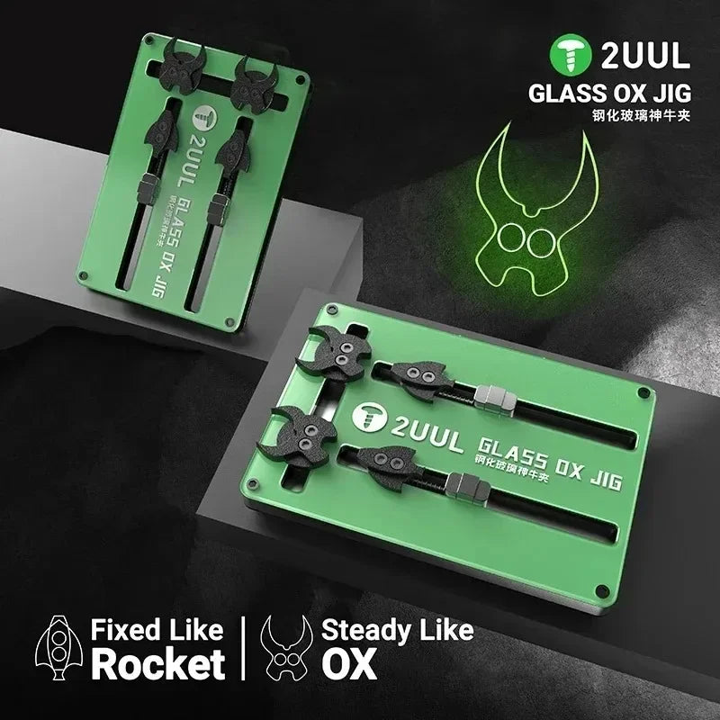 2UUL BH21 OX JIG Universal Phone PCB Board Glass Tempering Surface PCB Holder for Mobile Phones Motherboard CPU IC Repair Tools